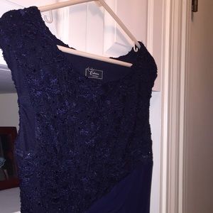Navy blue evening dress
